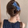Novo Presilha de Laço de Jeans 2025 para Mulheres, Presilha de Cabelo Versátil de Alta Qualidade para a Parte de Trás da Cabeça, Grande Presilha de Tubarão Headwear