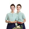 Camisetas de manga corta para camarero de catering de verano, ropa de trabajo, restaurante, olla caliente, té con leche, café, polo, ropa de trabajo estampada con logotipo