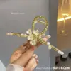 Grampo de Cabelo Geométrico de Liga Metálica Estilo Coreano Fresco e Doce Clipe de Tubarão Acessórios de Cabelo Moda Feminina Acessórios para Cabeça