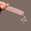 Grampo de Cabelo com Borboleta de Strass e Franja de Alta Resistência, Presilha Rosa, Acessório de Cabelo com Presilha de Encaixe Vintage, Novo Ornamento de Cabelo Estilo Chinês Mongol