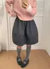 Falda Midi Estampado Floral Otoño 2026 Suelta Moda Versátil Texturizada de Longitud Media con Cintura Elástica y Bolsillos Estilo Coreano Adelgazante