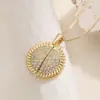 Aogu Moda Transfronteriza Lujo Accesible Chapado en Cobre Oro de 18 Quilates Full Zirconio Geométrico Collar con Colgante para Mujer Nicho de Gama Alta Collar Nuevo