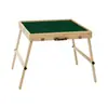 Mesa de Mahjong Exterior Mini para Acampar y Viajar, Mesa de Mahjong Plegable Portátil de Madera Maciza para el Hogar y el Dormitorio, Mahjong con Manivela