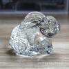 Artesanías de Cristal Adornos de Conejo Esmaltado Coloridos Regalos de los Doce Signos del Zodíaco Decoración Esmaltada para Sala de Estar del Hogar Conejo de la Suerte