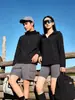 Roupa de Proteção Solar Personalizada para Uso Externo em Seda Gelada para Mulheres, Roupa Leve e Respirável para a Pele com Capuz, Proteção UV UPF50+, Roupa de Proteção Solar para Homens