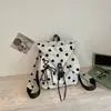 Nova Mochila de Bolinhas 2026 para Mulheres, Mochila com Cordão de Design Coreano, Bolsa Grande para Trabalho e Escola, Fashion e Versátil