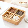 Prato de Frutas Estilo Japonês para Uso Doméstico, Bandeja de Lanches de Luxo Leve, Bandeja de Lanches para Mesa de Centro da Sala de Estar, Bandeja Dividida para Sementes e Frutas Secas