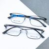 Nuevo marco de gafas magnético de acero y cuero para hombre, marco completo de titanio para negocio, marco de gafas de aleación para miopía, ciudad de miopía al por mayor