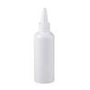 20 30 50 100ml mililitro boca pontuda garrafa plástica branca frasco dosador squeeze para loção com tampa pe frasco pequeno
