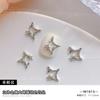 2023 novo tridimensional decoração de unhas de diamante beleza jóias de diamante Wandie dança mini borboleta liga arco de prata