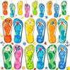 24 PCs chinelos de verão árvore decorativa verão havaiano praia pingente de madeira com corda suprimentos para festa havaiana