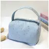 Bolsa de Lona para Comércio Exterior, Bolsa de Maquiagem de Grande Capacidade, Bolsa de Armazenamento Portátil, Estojo, Bolsa de Mão para Viagem e Lazer de Estudante