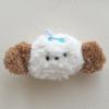 Lindo colgante de cachorro de hueso de peluche de dibujos animados, accesorios de bricolaje, bolso, decoración de ropa, broche, material