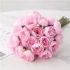 Pequeños Ramos de Rosas Letras a Mano Flores Artificiales 27 Pequeñas Peonías Flores Falsas Atrezzo para Fotografía Flores para Sostener la Novia Adornos para el Hogar