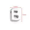 Acero Inoxidable Pulido Agujero Pasante 26 Letras Colgante 3D Accesorios para Joyería DIY Colgante para Pulsera Collar Materiales para Cuentas