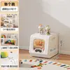 Caja de Almacenamiento de Juguetes para Niños Gabinete de Almacenamiento de Gran Capacidad para Sala de Estar Artefacto de Organización de Plástico para el Hogar Gabinete de Almacenamiento para Ropa y Snacks