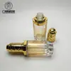 Atacado Em Estoque 30ml 50ml Frascos Conta-Gotas para Óleo Essencial em Formato de Diamante e Ombro, Frascos de Vidro Transparente Octogonais, Frascos Cosméticos de Alta Qualidade