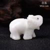 Adornos tallados de jade y elefante de cristal natural, artesanías de cristal Feng Shui, fábrica al por mayor, productos de suministro vivo