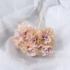 Ins Pintura a Óleo Pequena Peônia Buquê Artificial Flores de Seda DIY Artesanal Materiais Florais Adereços de Fotografia Decoração de Casa Casamento Tecido