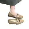 Zapatos Mary Jane Cuadrados de Gamuza Estilo Retro Francés para Mujer Nueva Temporada Primavera 2026 Estilo Nuevo Sin Cordones Zapatos de Moda de Boca Baja para Mujer