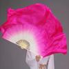 Abanico de baile Xiu de color cuadrado para danza, de doble cara, de seda, para adultos, Yangko, largo, rosa y rosa