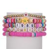 Explosiones Transfronterizas Europeas y Americanas Pulsera de Cerámica Suave de Color de 6 mm para Mujer Combinación Estilo Playa Amor BFF Pulsera Elástica para Pareja