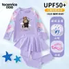 Traje de Baño Infantil para Niñas de Dos Piezas con Mangas Largas y Pantalones Largos Protección Solar 2025 Nuevo Traje para Aguas Termales para Niñas