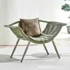 Silla Mecedora para Patio Exterior, Balcón de Casa de Huéspedes, Mecedora Interior de Villa en Casa, Cesta Colgante Impermeable de Ratán para Exteriores, Silla de Ratán