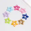 Pintura Acrílica Puntos de Colores Estrella de Cinco Puntas Cuentas Sueltas Joyería Llavero Cadena para Teléfono Móvil Accesorios Colgante Venta al por Mayor