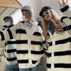 Jaqueta Cardigã Decote V para Homens 2025 Outono Novo Solto Abotoado Tricô para Homens e Mulheres Estilo Casal t