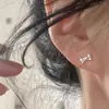 Pendientes de plata 925 con pasador para puestos callejeros y mercados nocturnos, moda coreana para mujer, artículos populares de transmisiones en vivo de influencers, pendientes de lujo ligero al por mayor