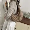 Bolsa Tote de Lona com Bolinhas da Moda Estilo Coreano para Mulheres, Bolsa de Ombro Único Transversal de Grande Capacidade para o Dia a Dia, Nova Bolsa Casual Bolinha de Verão 2026