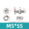 Tornillo y Tuerca Combinación de Dos Piezas para Máquina de Mascarillas y Luminarias, Acero Inoxidable 304 Tornillo y Tuerca