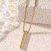 Colar Personalizado de Aço Titânio Não Desbota Colar com Pingente Pilar Colar Simples de Alta Qualidade Acessórios para Colar Estilo Leve de Luxo Feminino Colar