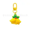 Llavero de Regalo de Navidad Más Vendido Hebilla en Forma de U de Macarrón Colgante de Goma Suave de PVC de Dibujos Animados Accesorios para Bolsas Colgante Pequeño