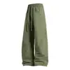 Calça Paracaidista Casual à Prova de Três Elementos Nova para Homens e Mulheres Estilo Hong Kong Solta com Múltiplos Bolsos Perna Reta Perna Larga Calça com Rebites Machete