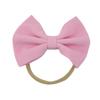 Acessórios de cabelo Big Bow para crianças europeias e americanas Nylon Stretch Hair Band Baby Headgear Baby Headband Cor sólida Nó Flor