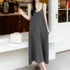 Suéter coreano outono precoce nova moda versátil casual solto outerwear camisole saia longa tricô