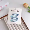Set de 4 piezas de pinzas para el pelo BB de lentejuelas de colores que gotean aceite, pinzas lindas con estampado para flequillo, pinzas laterales para niñas