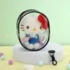 Bolsa de Cosméticos de Muñeco de Peluche 13cm Bolsa de Bola de PVC Transparente Bolsa Colgante a Prueba de Polvo Bolsa para Caminar de Bebé Bolsa Colgante Conveniente para Salir
