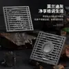 Drenaje de Piso Grueso de Acero Inoxidable al por Mayor Rejilla de Bambú Gris Mate Anti-Olor Descarga Directa Drenaje de Baño Núcleo de Paso Recto Drenaje de Piso
