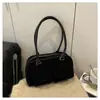 2025 Simple Retro Casual Gamuza de Ciervo Terciopelo Gran Capacidad Simple Moda Nueva Debajo del Brazo de Mujer Hombro Bolso Tote de Mano
