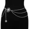 Cadena de Cintura con Colgante de Metal Elegante Transfronterizo Nueva Moda Tendencia Cadena para el Cuerpo de Chica Popular Cadena de Cinturón para Vestido