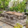 Aijia Mesas y Sillas de Patio al Aire Libre Jardín al Aire Libre Balcón Ocio Cafetería Mesa de Comedor Silla de Cuerda para Casa de Huéspedes