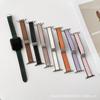 Correa ajustable con hebilla magnética plateada inteligente para reloj Apple S9 de silicona y cuero Apple Watch 8/7