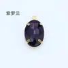 Fundo afiado em forma de strass de vidro textura de moda de luxo cristal pingente colar acessórios multi-tamanho oval único pendurado
