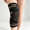 Rodillera de iones de cobre con correas de compresión, adecuada para deportes, ciclismo, senderismo y baloncesto; rodillera transpirable con correas