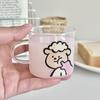 Taza de Leche Doméstica Face Poke Taza de Agua Corazón de Niña Taza de Pareja Vaso de Vidrio de Alto Borosilicato Resistente al Calor Taza de Café