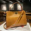 Bolso Vintage para Mujer de Cuero Curtido Vegetal Personalizado, Popular Bolso Kelly, Exportación Transfronteriza, Bolso Cruzado de Cuero Genuino de Primera Capa