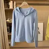 Roupa Feminina 2024 Nova Proteção Solar Anti-UV Malha com Capuz Jaqueta Cardigan Esportiva Fresca 465748
